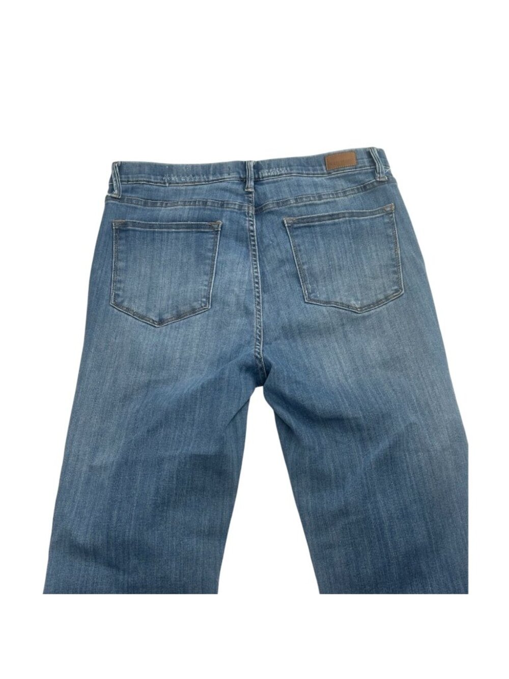 Judy Blue Jeans 13/31 Medium Wash Stretch Pull On Cropped Bootcut Raw Hem Denim - Picture 8 of 13